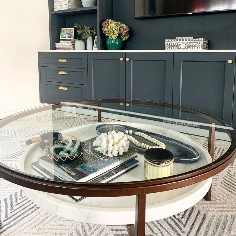 Dash and Albert Rugs Karari Looped/Hooked Wool Geometric Area Rug in Gray/Blue & Reviews Perigold